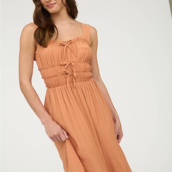 New with tags! Stunning Blu Pepper Peach Maxi Dress - Picture 7 of 7